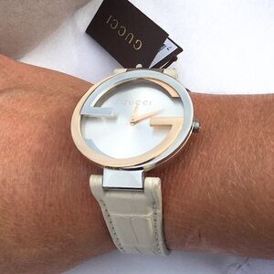 🆕 GUCCI 18k GOLD INTERLOCKING G WATCH